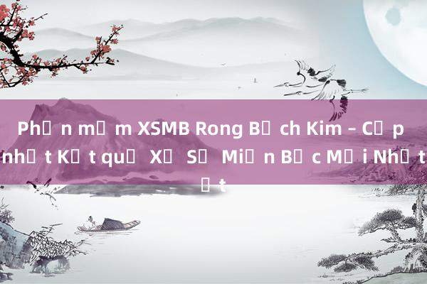 Phần mềm XSMB Rong Bạch Kim – Cập nhật Kết quả Xổ Số Miền Bắc Mới Nhất