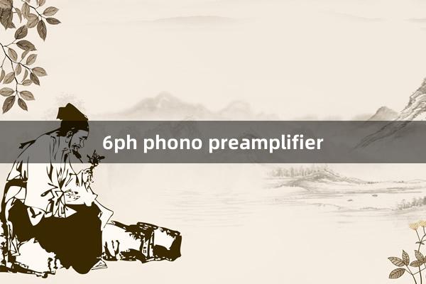 6ph phono preamplifier